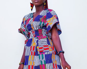 African Summer dress | African Pattern Summer Dress | Dress for her |  Cultural African Dress | Simple African print dress