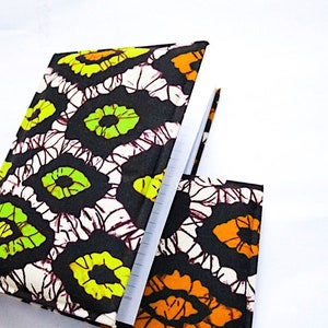 African prints notebooks Handmade journal Stylish notebooks padded notebooks gift for her colourful Stationery Office gift image 1