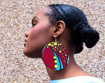Didi wax print earrings