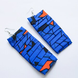 Dangling Didi Ankara prints earrings Earrings for her festival earrings Blue print