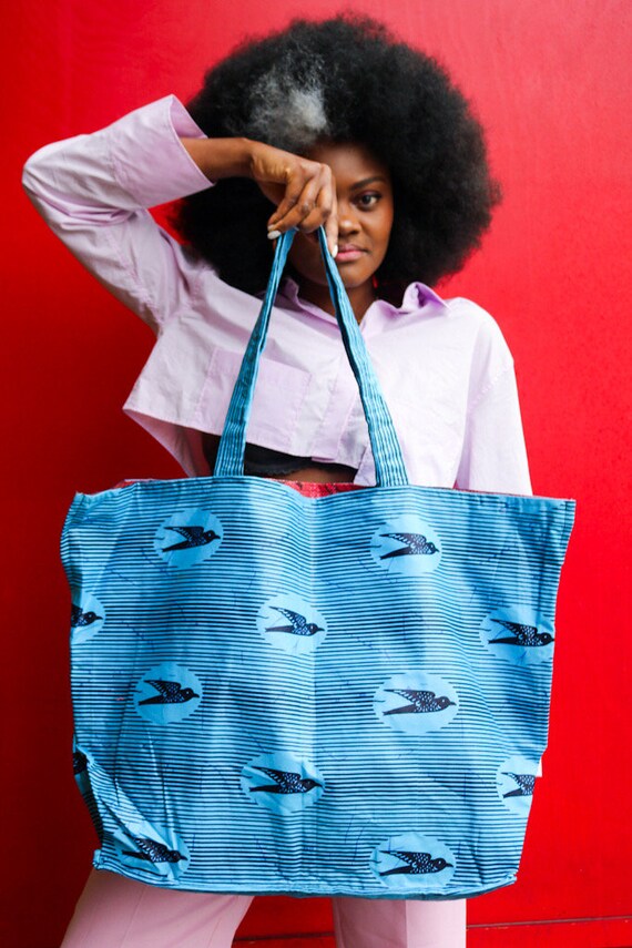 Cabas Dak Maxi Sac reversible Sac etanche Tres grand sac de plage Sac imprime africain Grand sac a provisions sac reutilisable Afro chic Etsy France