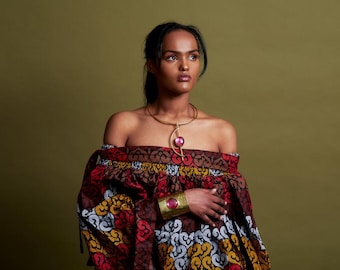 African brass choker | Statement necklace for women| Golden choker for her
