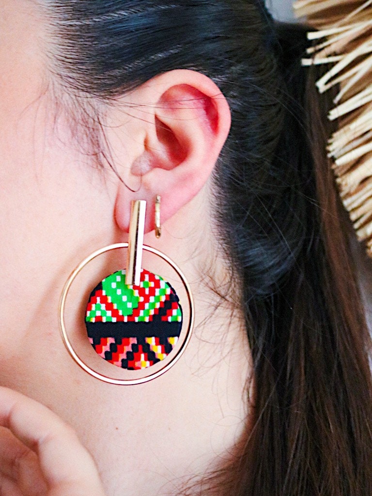 Handmade Didi Earrings | Lightweight For Her Ankara Print Women Stylish African Best Gift
