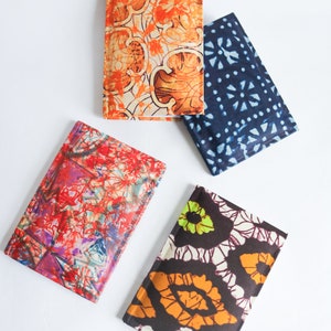 African prints notebooks Handmade journal Stylish notebooks padded notebooks gift for her colourful Stationery Office gift Set of 4 small
