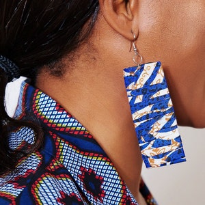 Dangling Didi Ankara prints earrings Earrings for her festival earrings image 1