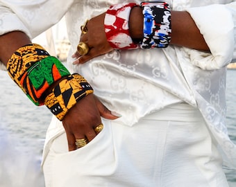 Bracelets faits main | Bracelets imprimés africains | Bracelets pour elle | grands bracelets joncs imprimés africains | Ankara imprime des bracelets joncs | Meilleur cadeau pour elle