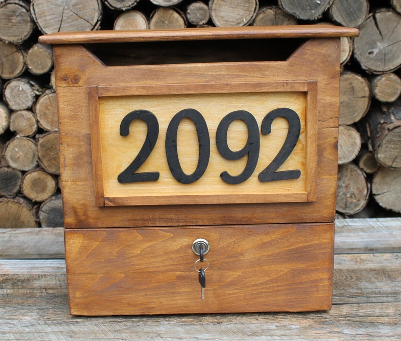 Wall mount mailbox wood wall mounted mailbox briefkasten ...