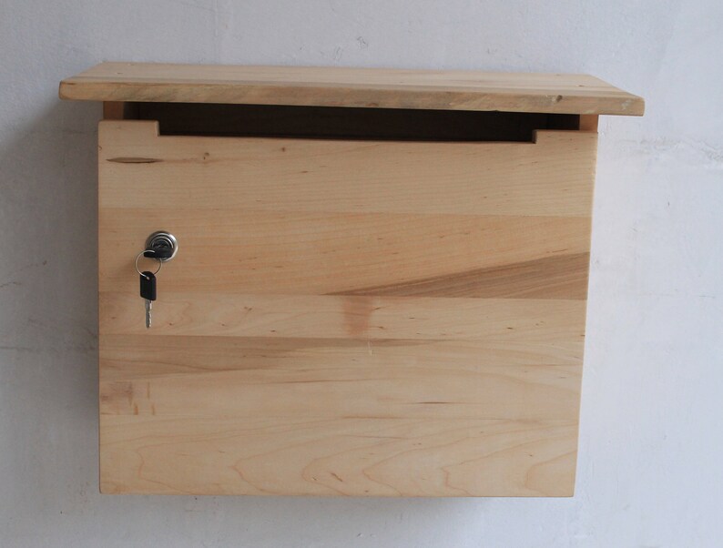 Wood wall mount mailbox wooden mailbox wall mount modern ...