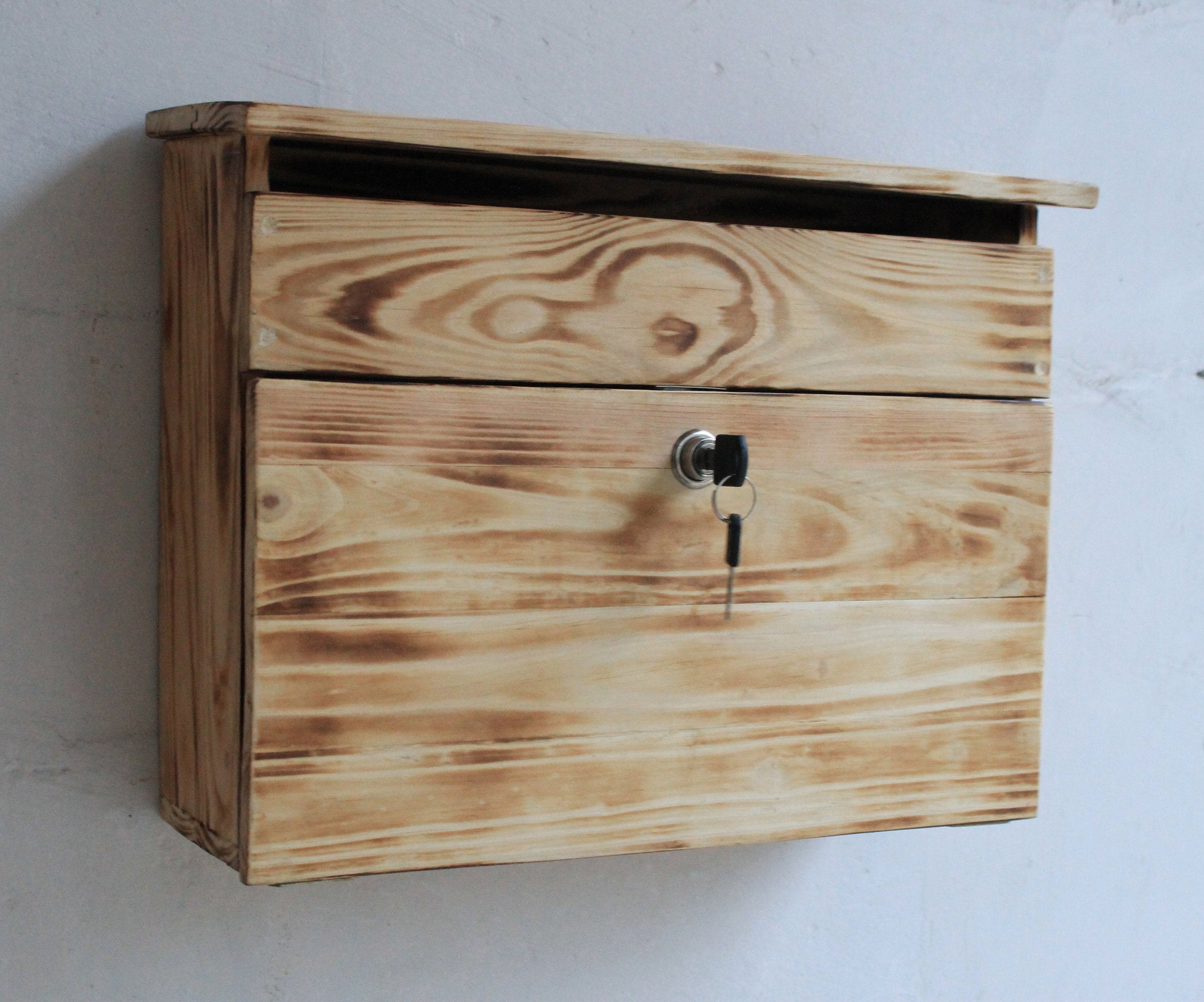 Wandkarton Briefkasten holz Holz moderne Briefkasten Holz Etsy