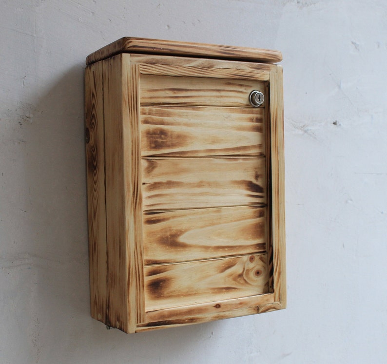 Wall mount mailbox wood wall mounted mailbox briefkasten Etsy