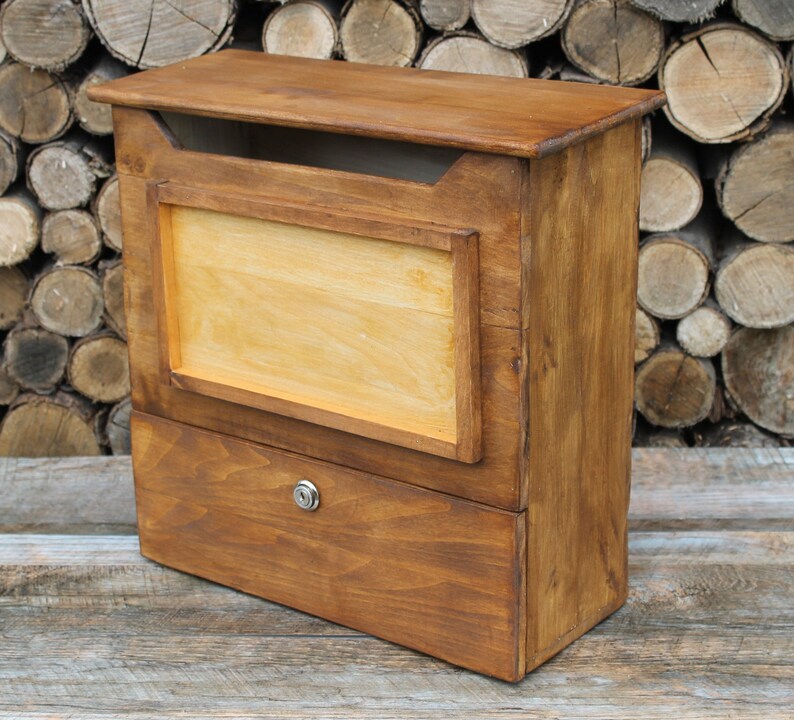 Wall mount mailbox wood wall mounted mailbox briefkasten Etsy