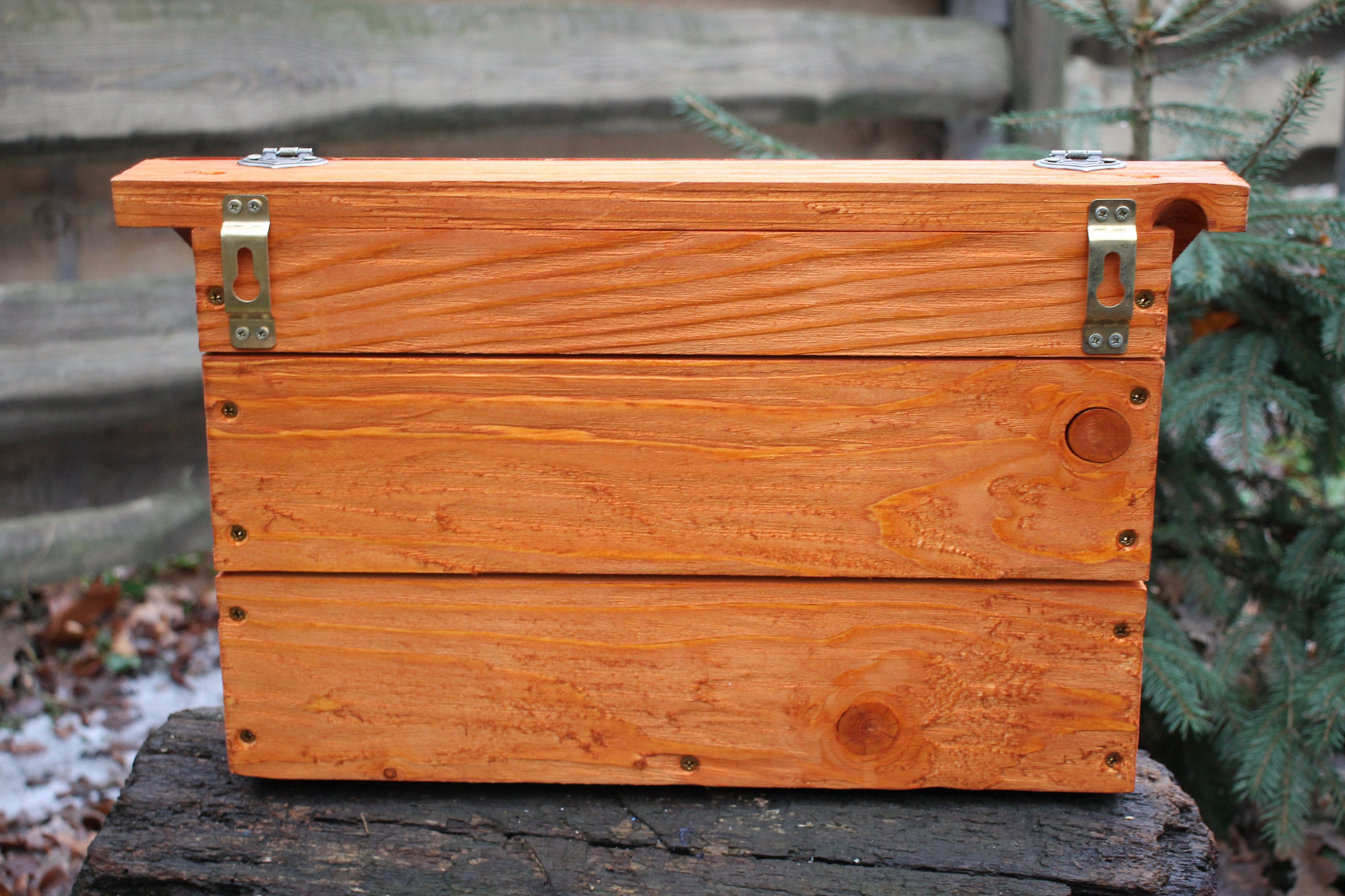 Wall mount mailbox wooden mail box wood wall mounted Etsy