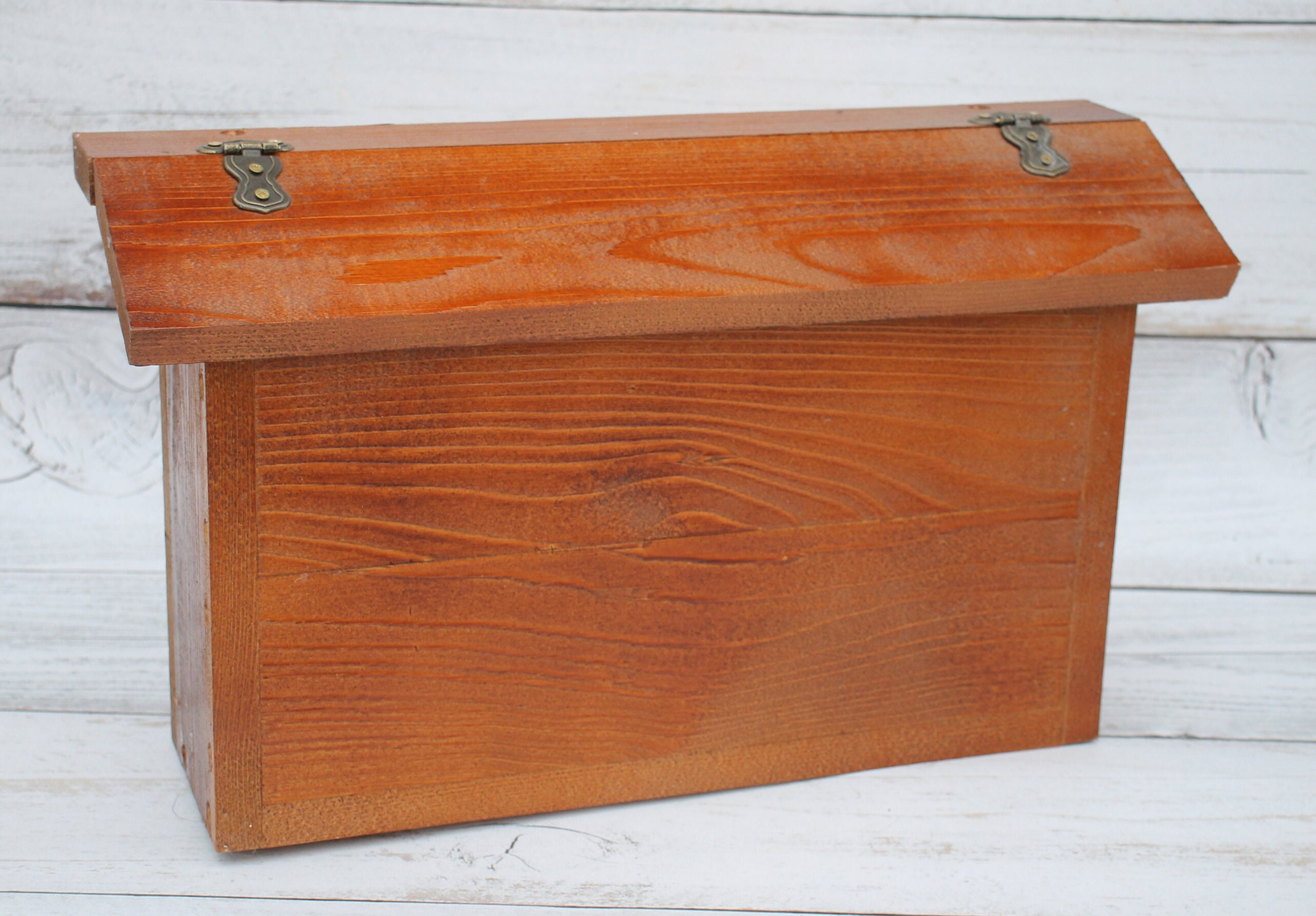 Wall Mount Mailbox Briefkasten Holz Wood Mailbox Wall Etsy Canada