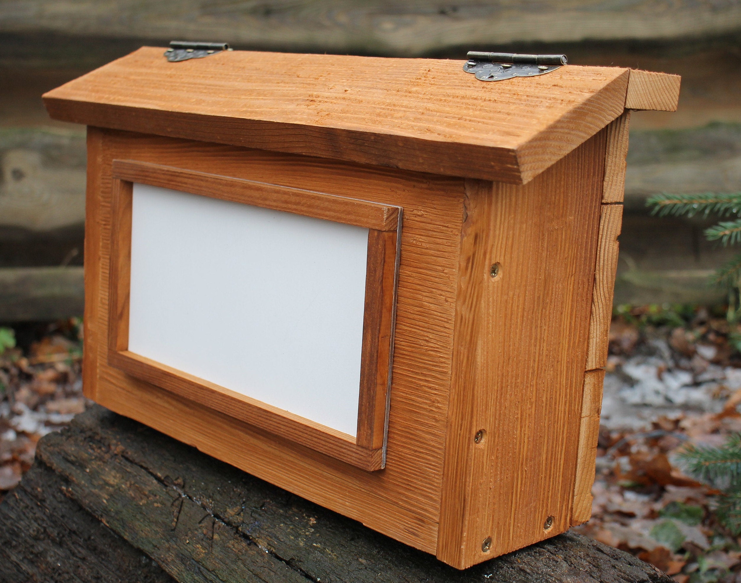 Wall mount mailbox wooden mail box wood wall mounted Etsy