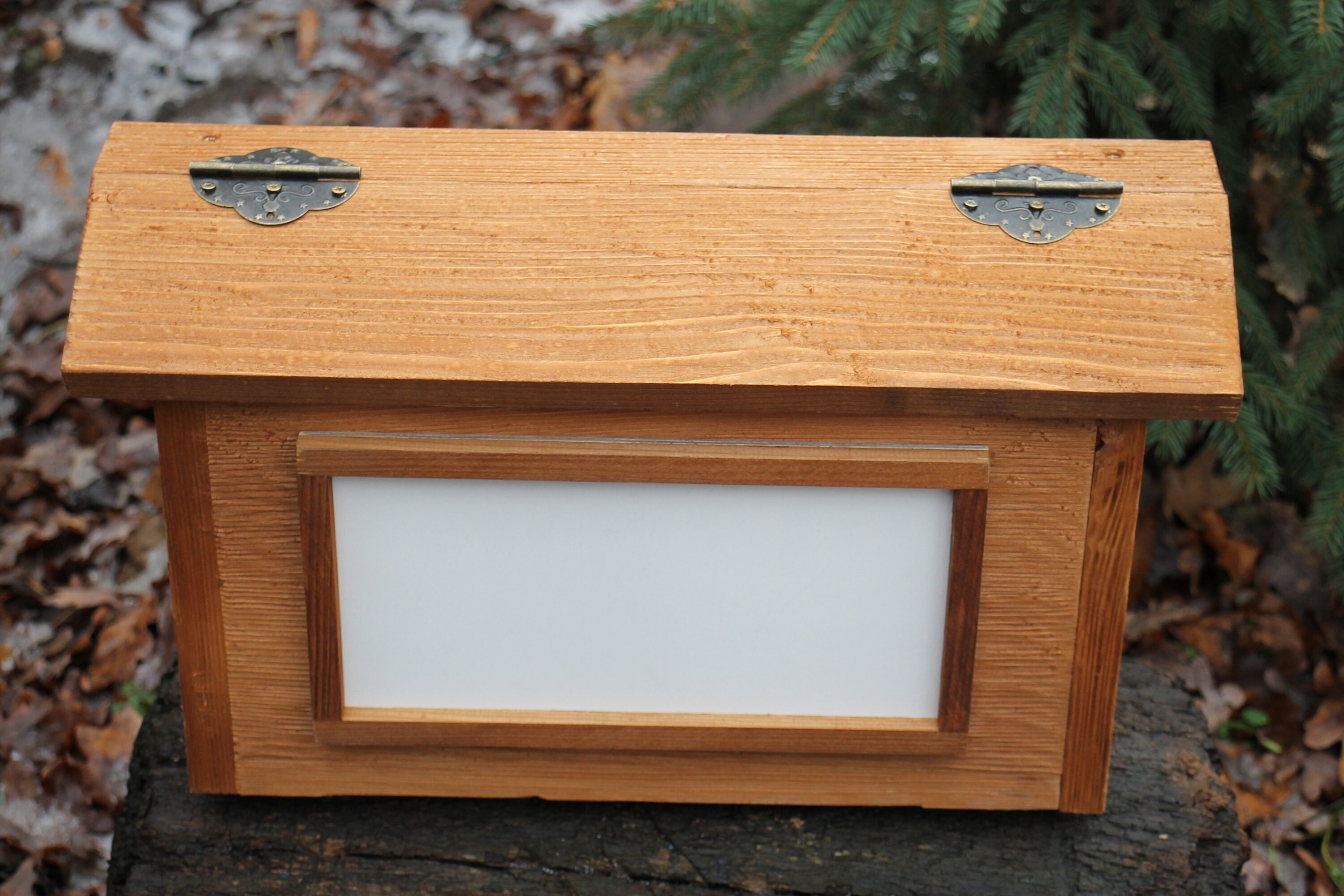 Wall mount mailbox wooden mail box wood wall mounted Etsy