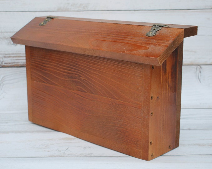Wall Mount Mailbox, Briefkasten Holz, Wood Mailbox Wall Mounted, Wooden