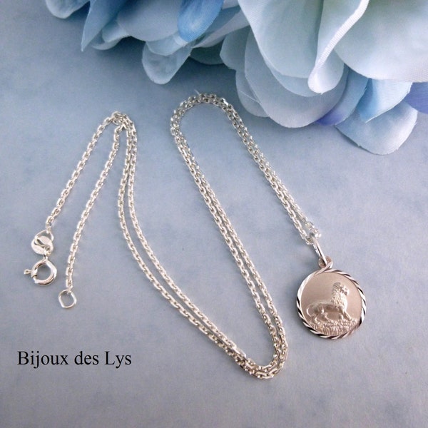 MEDAILLE Signe du ZODIAQUE ARGENT 925 Rhodié – Collier Pendentif Signe Astrologique - Bijou Argent massif - Bijou mixte