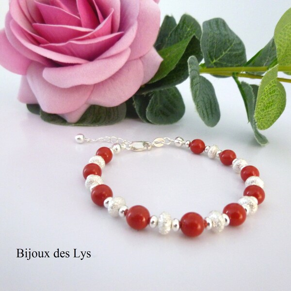 Bracelet ARGENT 925 et Perles nacrées SWAROVSKI® – Bijou Argent massif empilable – Bracelet minimaliste