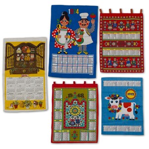 1968 Vintage Fabric Calendar - Etsy