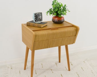 Mid century modern nightstand, cabinet, side table, Mid century modern small table, oak night stand