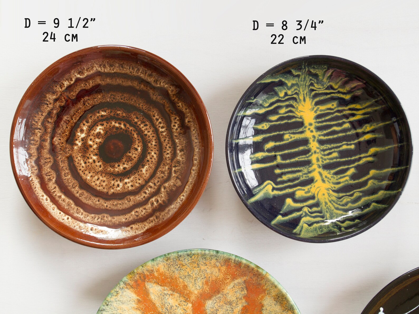 Mid century modern wall plates 60s ceramic plates for wall Etsy