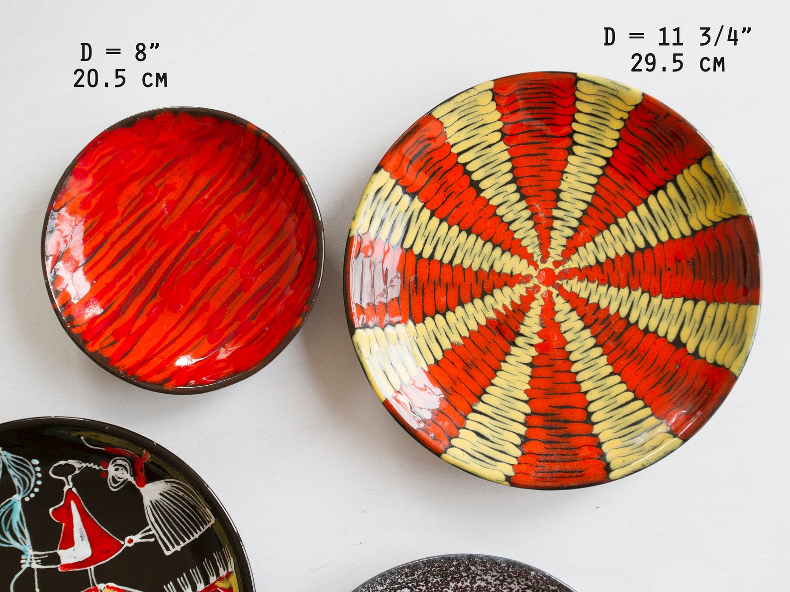 Mid century modern wall plates 60s ceramic plates for wall Etsy