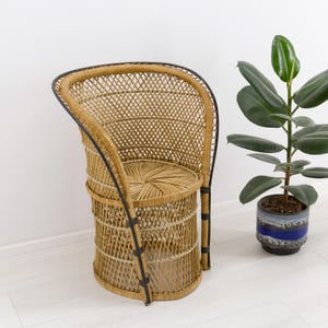 Vintage Peacock Chair | Child Size Peacock Plant Stand 24&quot;