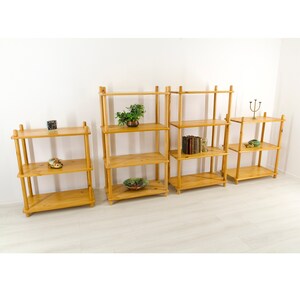 Vintage Living Room Shelves, Mid Century Modern Shelving System Set of ...