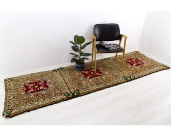 Vintage 1960s Shag Rug Runner || XL MCM Rya Style Tapestry Rug, 3' x9.5'