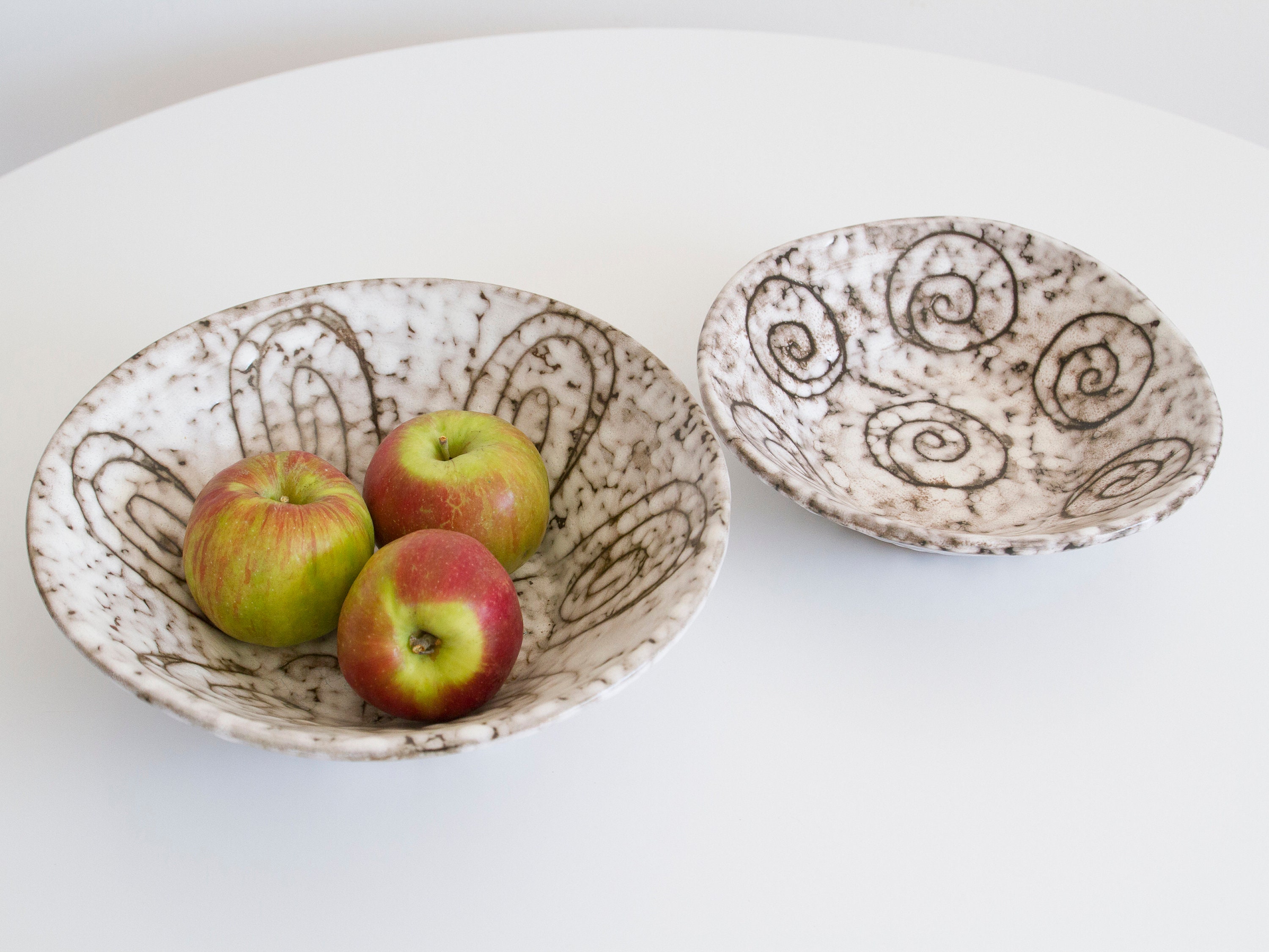 Mid Century Modern Fruit Bowl Vintage Ceramic Bowls Set of 2 | Etsy