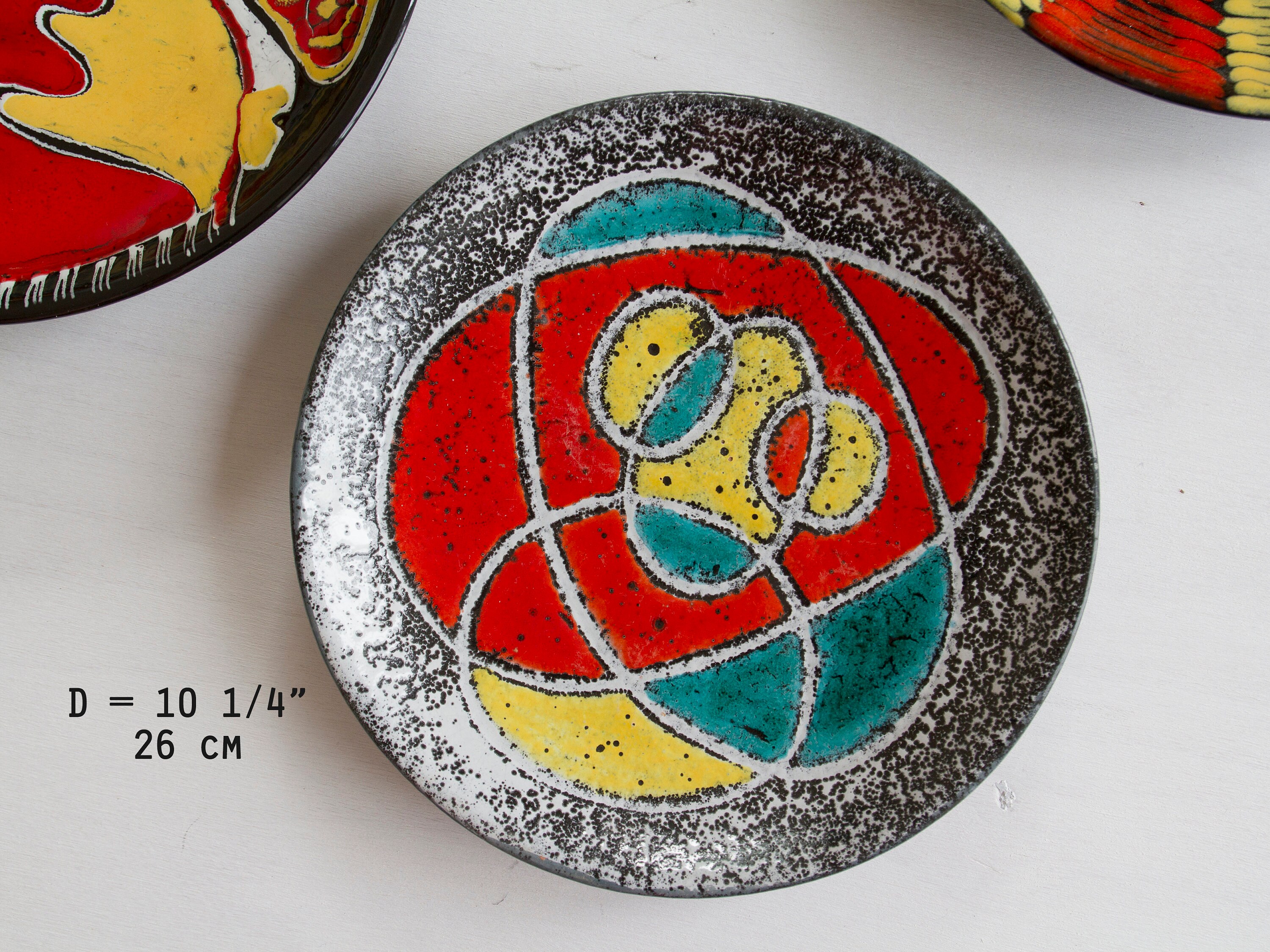 Mid century modern wall plates 60s ceramic plates for wall Etsy