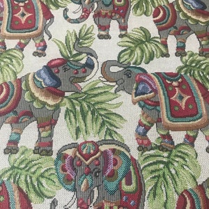Elephant Tapestry Woven Fabric - By the Metre