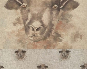 Sheep Fabric - Linen Look with matching cushion panel