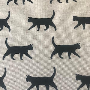 Black cat fabric