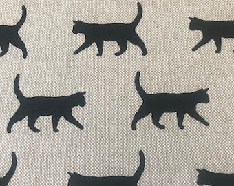 Black cat fabric