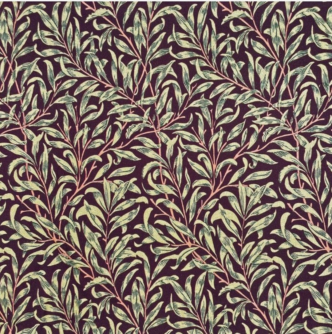 William Morris Willow Bough Fabric Damson 100 Cotton Etsy