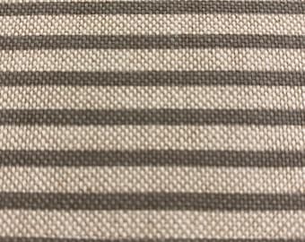 Grey stripe fabric - Linen Look