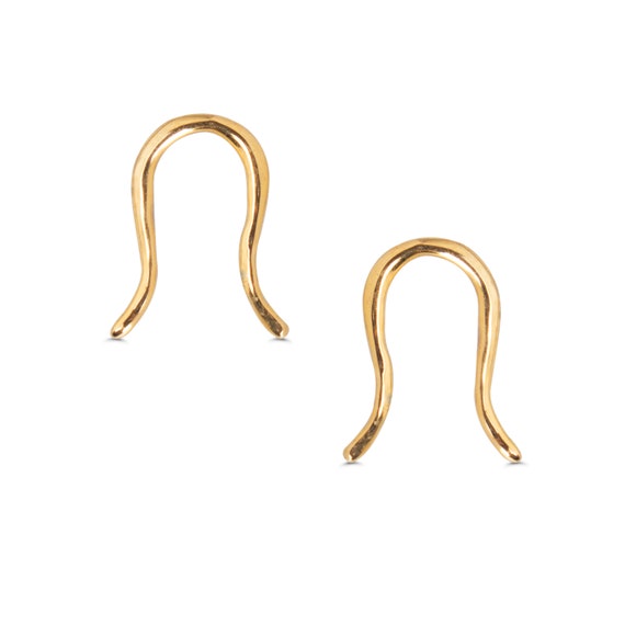 Boucles D'oreilles En Argent Massif Forme Harpe - Occasion, Couleur Argenté