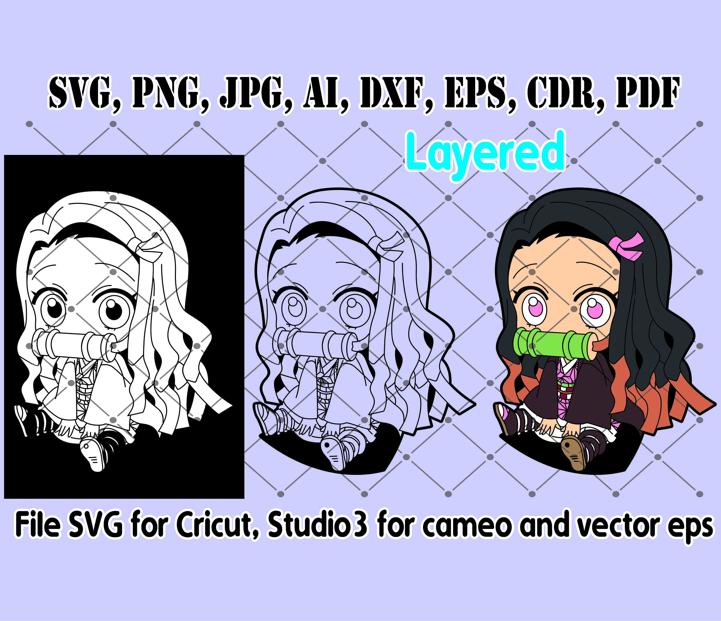 Chibi SVG / PNG Chibi Poses Anime SVG Chibi Anime Svg 