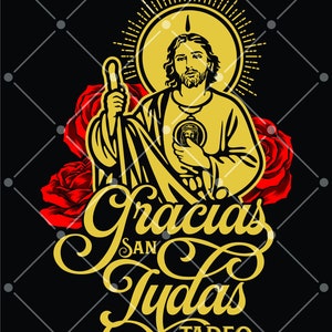 San Judas Tadeo / Digital Instant download / Svg / Jpg / Png / Cdr / Ai / Eps / Pdf / Dxf / Clipart / Cricut / Silhouette Cut Files