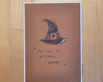 Harry Potter (inspirierte) Grußkarte | Stampin' Up | Hogwarts, Gryffindor, Hufflepuff, Ravenclaw, Slytherin, Freunde, Familie