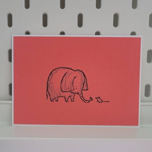 Süße (Post)Karte - Elefant&Maus | Stampin' Up | Postkarte, Karte, gestempelt, Freunde, Freundin, Gruß, Geburtstag, handgemacht