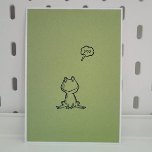 Süße (Post)Karte - Frosch | Stampin' Up | Postkarte, Karte, gestempelt, Freunde, Freundin, Gruß, Geburtstag, handgemacht, Papierjuwelen