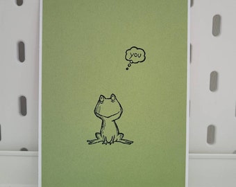 Süße (Post)Karte - Frosch | Stampin' Up | Postkarte, Karte, gestempelt, Freunde, Freundin, Gruß, Geburtstag, handgemacht, Papierjuwelen