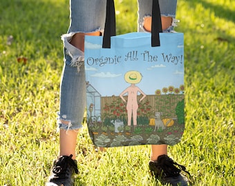 Tote Bag, Gardener Tote, Gardening gift, Gardening Bag, Gardening Tote, Farmers Market Bag, Garden Tote, Organic Gardener, Organic food,