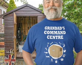 Grandad's Command Centre Funny Art Short-Sleeve Unisex T-Shirt Gift For Grandad, Grandfather Gift, Gift From Grandchild, Grandad Gift