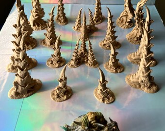 ALIEN Terrain - [18] pc Capillary Proxy Set - Wargaming 28mm Tabletop Scenery Terrain - Many Colors