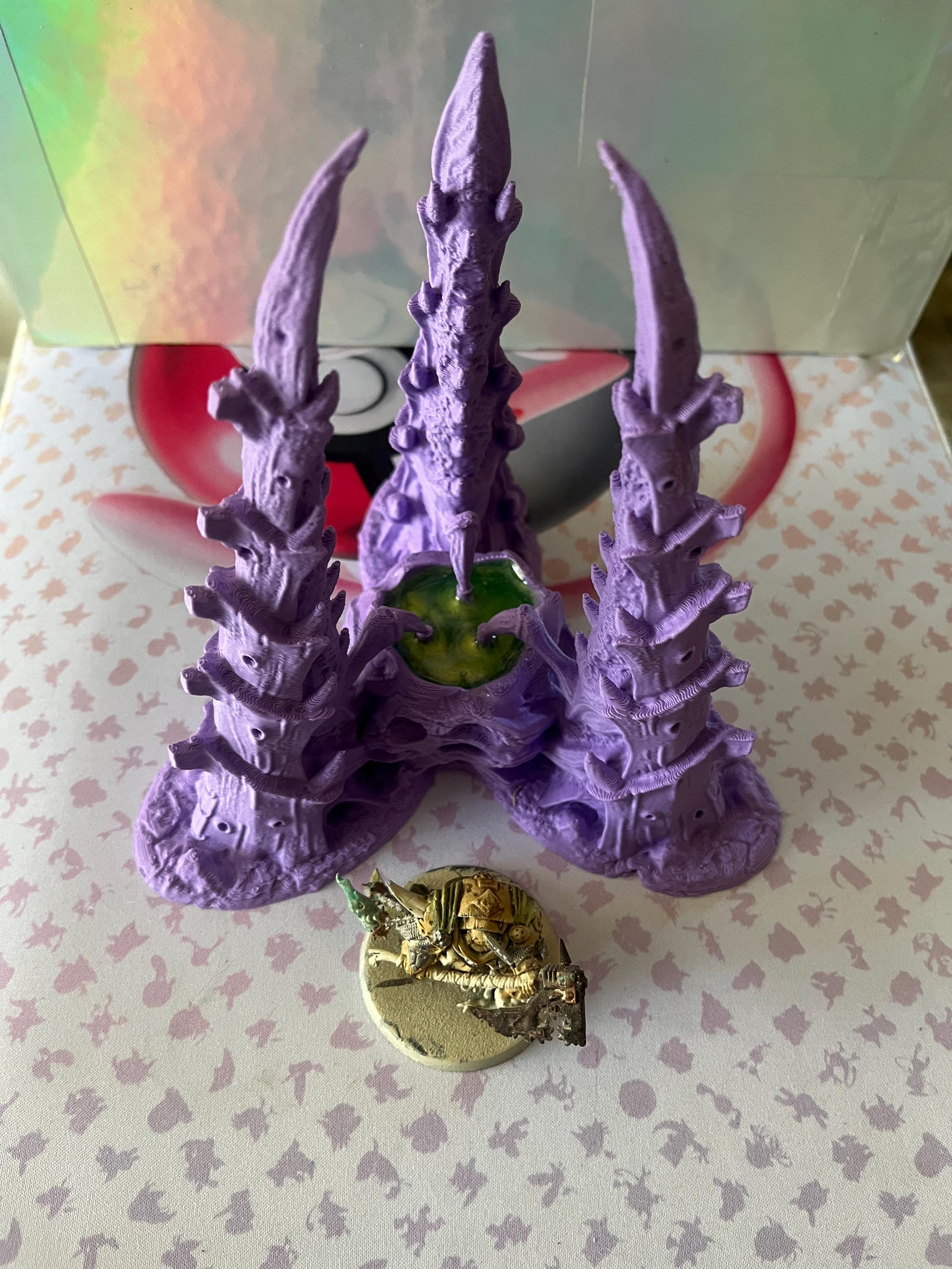GIANT Alien Hive Spawning Nest W/ Acrylic Fill!! Tabletop Terrain Piece ...