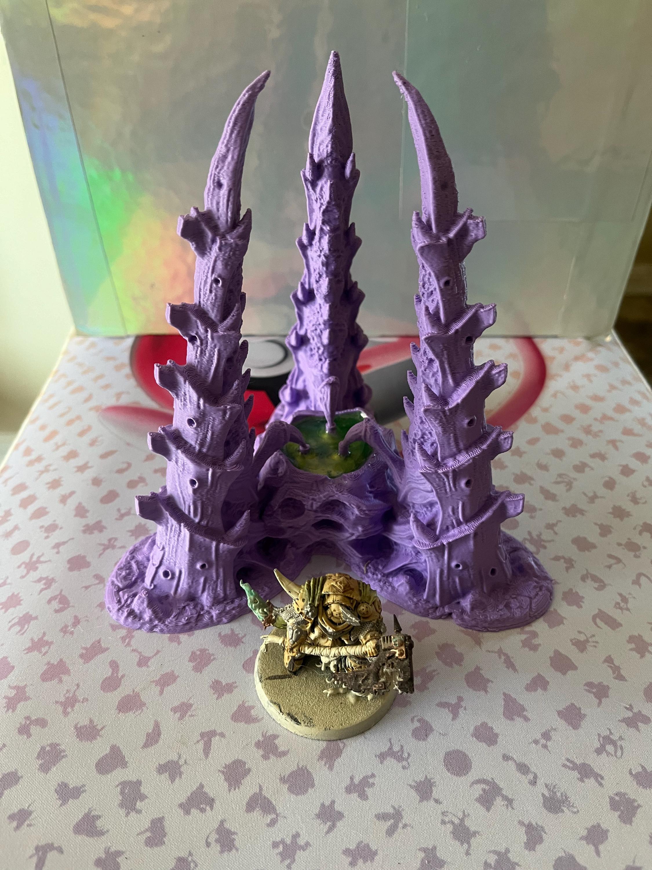 GIANT Alien Hive Spawning Nest W/ Acrylic Fill!! Tabletop Terrain Piece ...