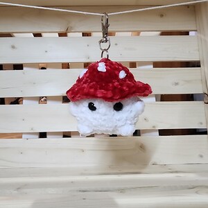 Crochet Mushroom Keychain